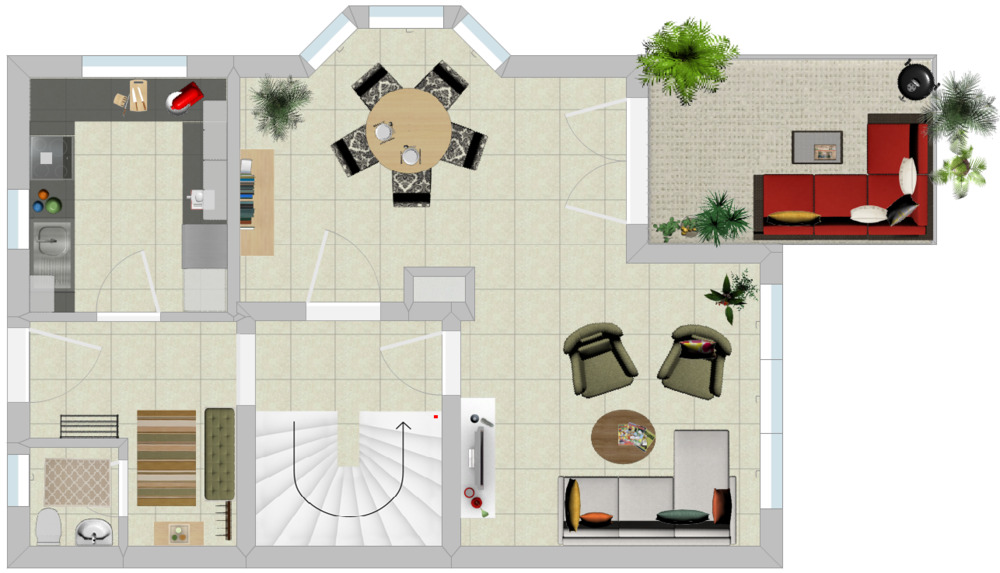 Attraktives Einfamilienhaus mit Garten und Garage 3 zimmer