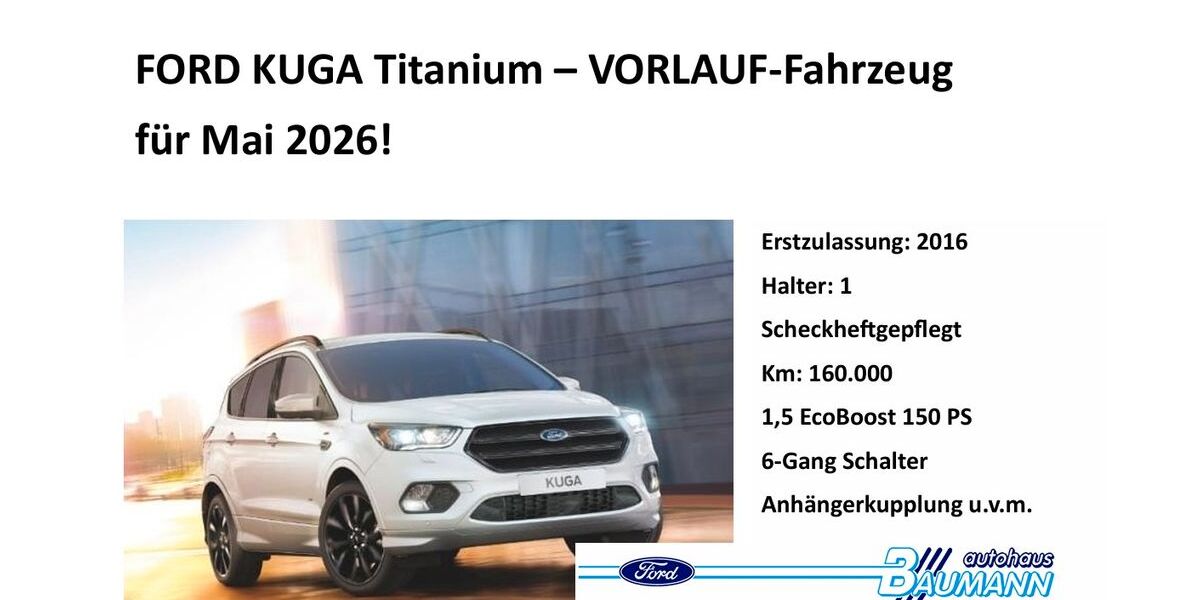 Ford Kuga 150.000 km 9.300 &euro; Waghäusel 68753