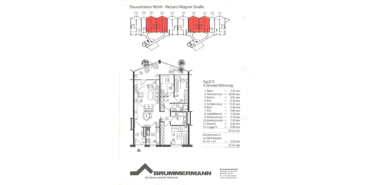 Etagenwohnung Wörth am Rhein - 4 Zimmer, 95 m&sup2;, 249.000&euro; | Angebot:26912418