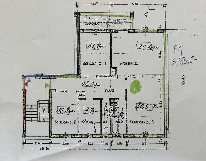 Wohnung zum Mieten in Durlach 1.400 € 93 m²