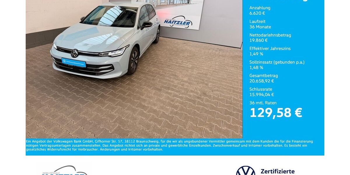 VW Golf 9.100 km 26.480 &euro; Gernsbach 76593