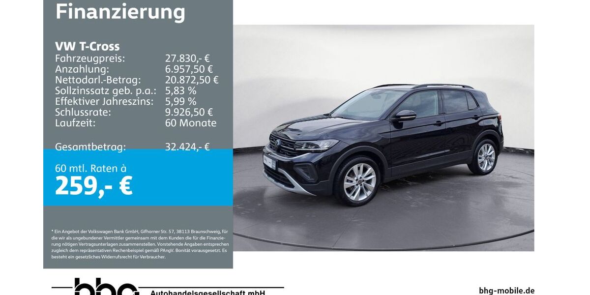 VW T-Cross 6.162 km 27.330 &euro; Ettlingen 76275