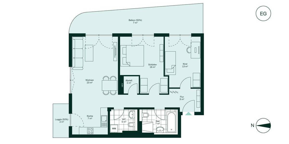 Etagenwohnung Germersheim - 3 Zimmer, 91 m&sup2;, 479.900&euro; | Angebot:25677728