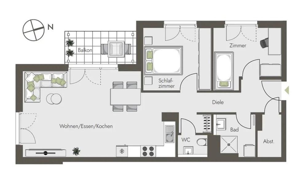 Etagenwohnung Bretten - 3 Zimmer, 76 m&sup2;, 1.169&euro; | Angebot:25570118