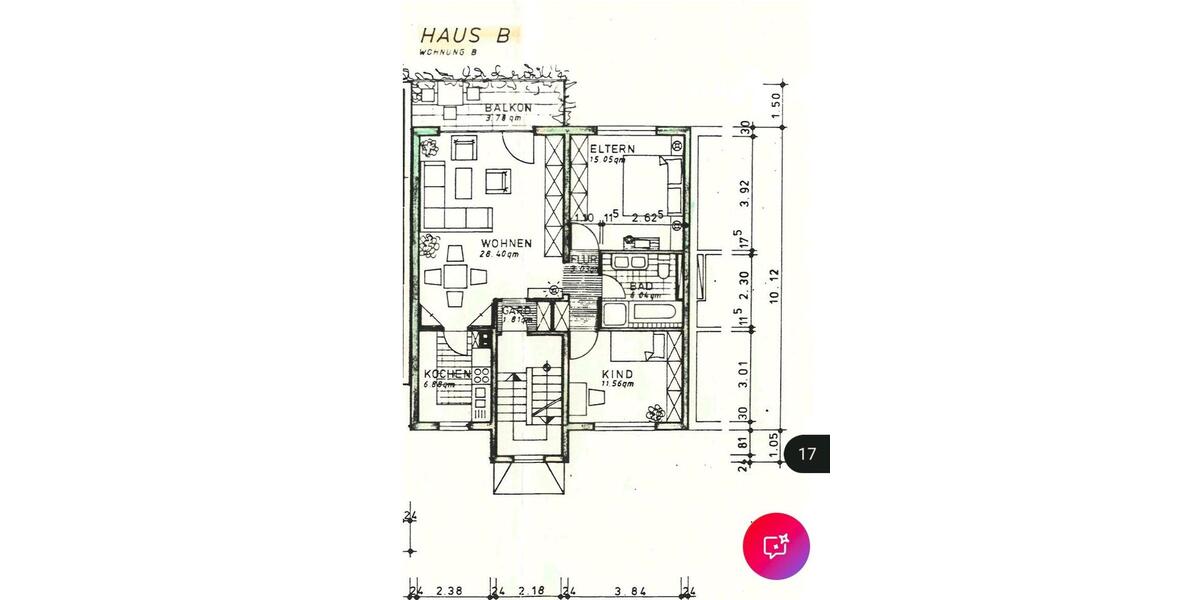 Etagenwohnung Rastatt - 3 Zimmer, 74 m&sup2;, 290.000&euro; | Angebot:27019960