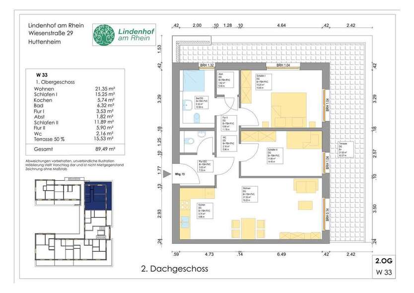 Wohnung zum Kaufen in Huttenheim 401.800 € 89.49 m²
