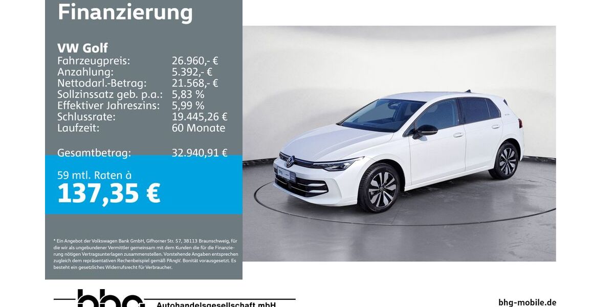 VW Golf 18.886 km 26.490 &euro; Durmersheim 76448