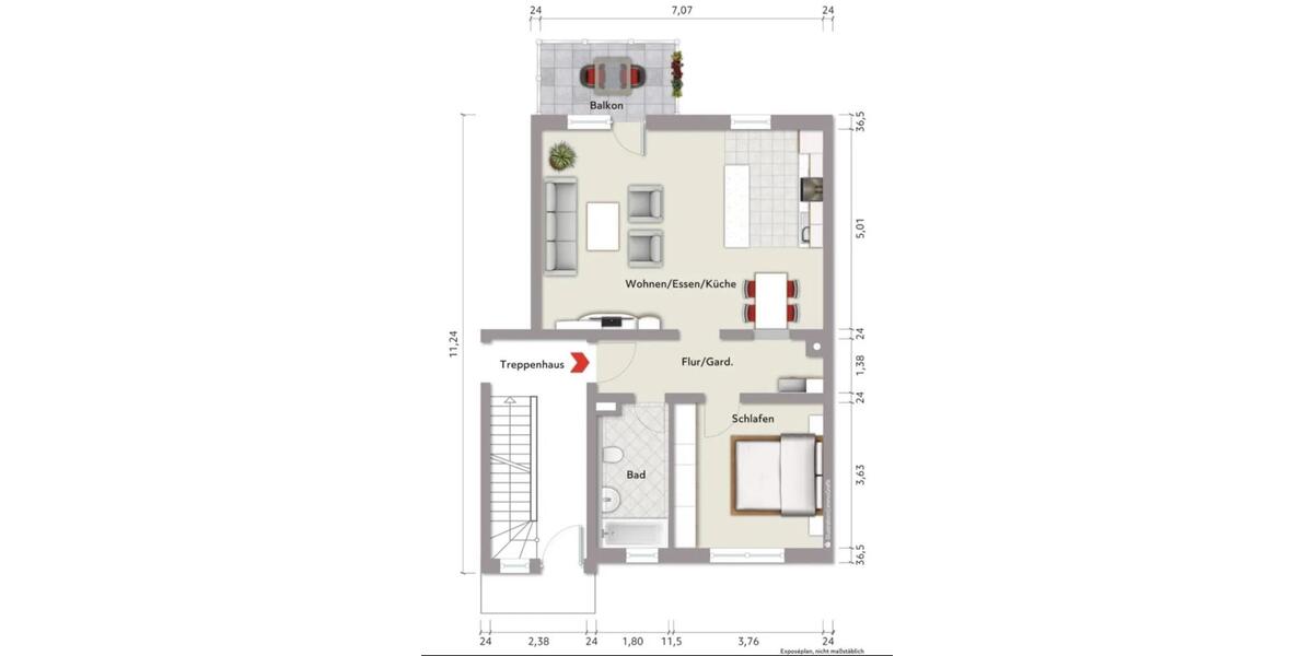 Renovierte 2-Zimmer Wohnung mit Balkon in Oberderdingen-Flehingen 2 zimmer