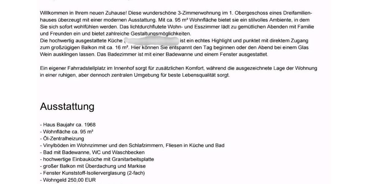 Etagenwohnung Karlsruhe Durlach - 3 Zimmer, 95 m&sup2;, 319.000&euro; | Angebot:24719671