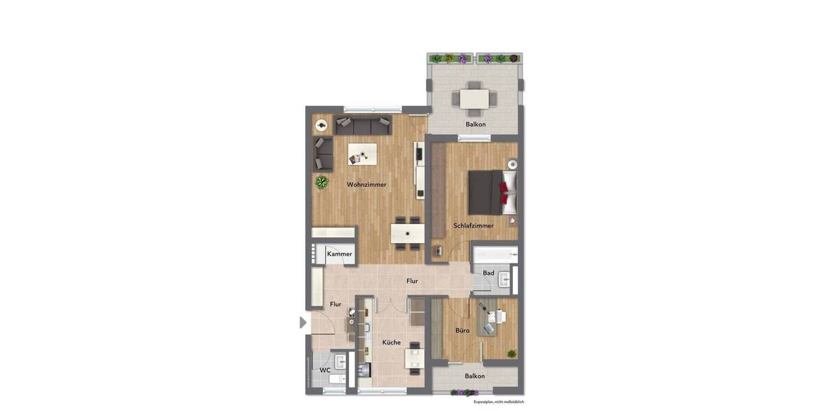 Etagenwohnung Karlsruhe Bergwald - 3 Zimmer, 88 m&sup2;, 320.000&euro; | Angebot:25666917