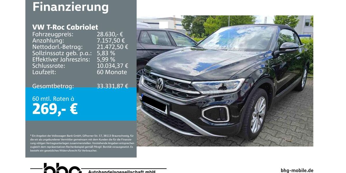 VW T-Roc 29.000 km 27.930 &euro; Durmersheim 76448