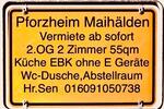Etagenwohnung Pforzheim Brötzingen - 1 Zimmer, 55 m&sup2;, 550&euro; | Angebot:26273661