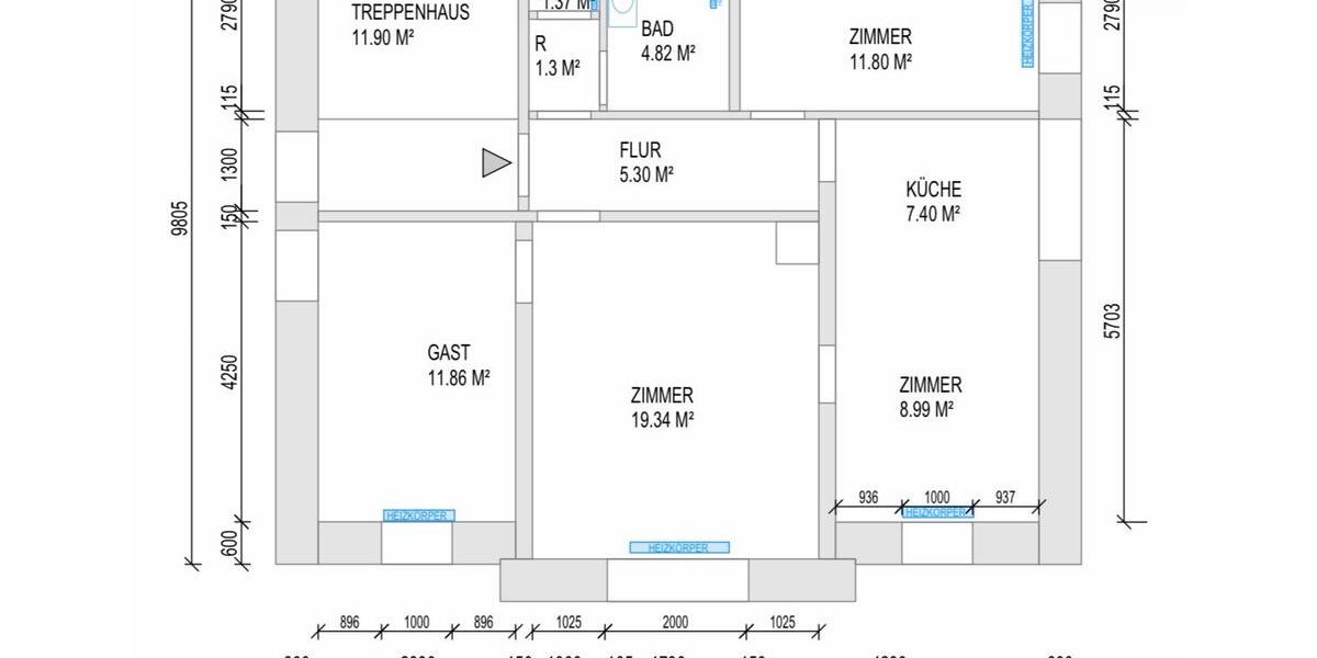Erdgeschoßwohnung Ettlingen - 3 Zimmer, 72 m&sup2;, 792&euro; | Angebot:25760601