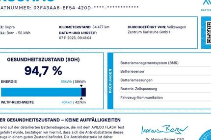 Cupra Born 34.500 km 24.990 &euro; Karlsruhe 76131