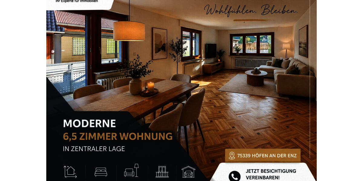 Haus im Haus- 6,5 Zimmer Wohnung in zentraler Lage - Etagenwohnung Höfen an der Enz Höfen (Enz) | Angebot:26888565