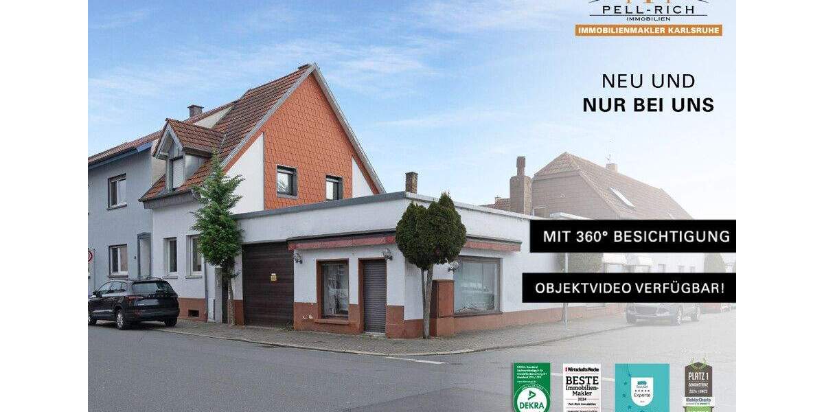 LEBEN, ARBEITEN, WOHLFÜHLEN: Wohn-und Geschäftshaus mit Garten&Innenhof nahe Mannheim Karlsruhe 8 zimmer