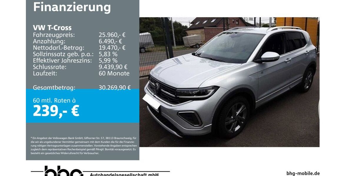 VW T-Cross 23.310 km 25.590 &euro; Durmersheim 76448