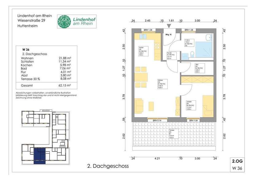 Wohnung zum Kaufen in Huttenheim 282.900 € 62.15 m²