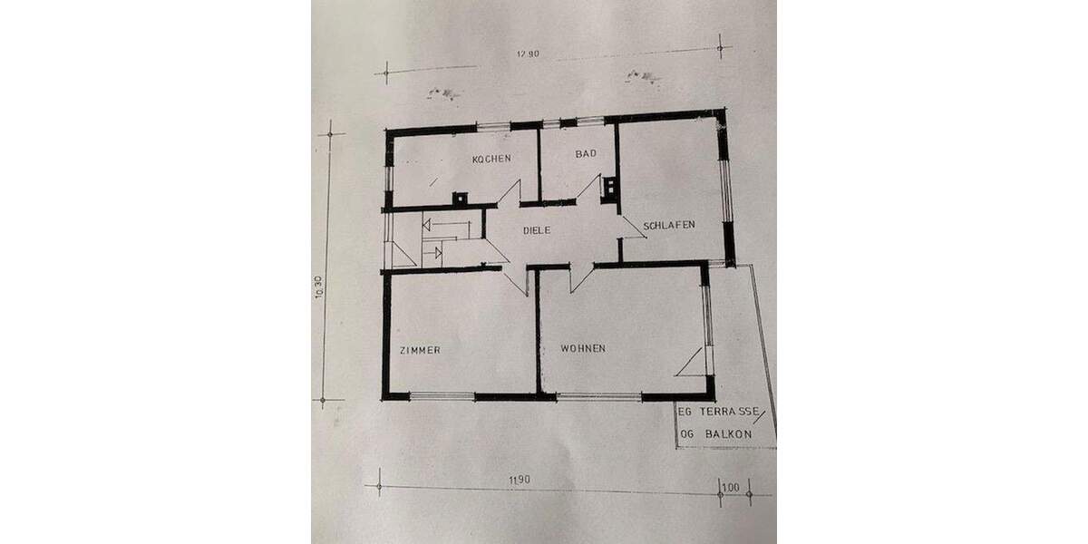 Etagenwohnung Bruchsal - 3 Zimmer, 100 m&sup2;, 1.220&euro; | Angebot:25805634