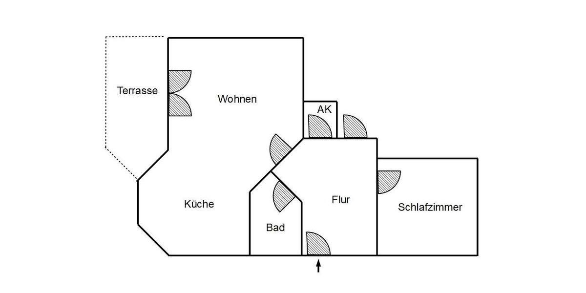 Geräumige 2-Zimmer-Wohnung mit EBK und Terrasse in Kraichtal 2 zimmer