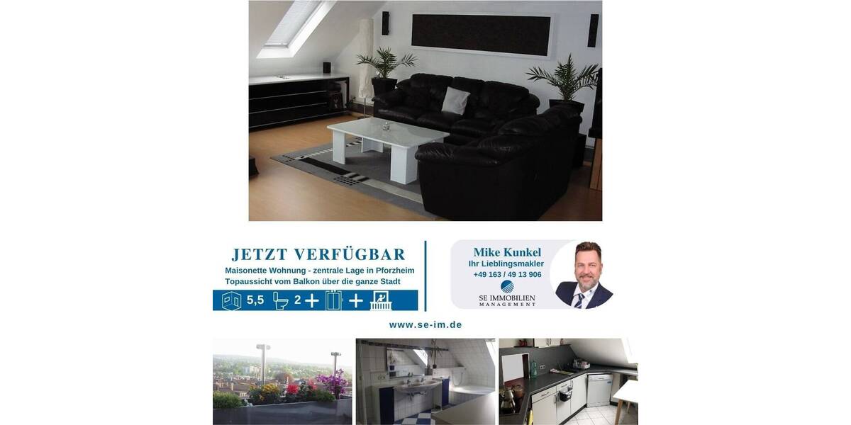 Etagenwohnung Pforzheim Nordstadt - 5 Zimmer, 140 m&sup2;, 299.000&euro; | Angebot:19957912