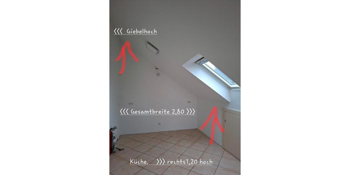 Dachgeschoßwohnung Rastatt - 3 Zimmer, 78 m&sup2;, 800&euro; | Angebot:26404885