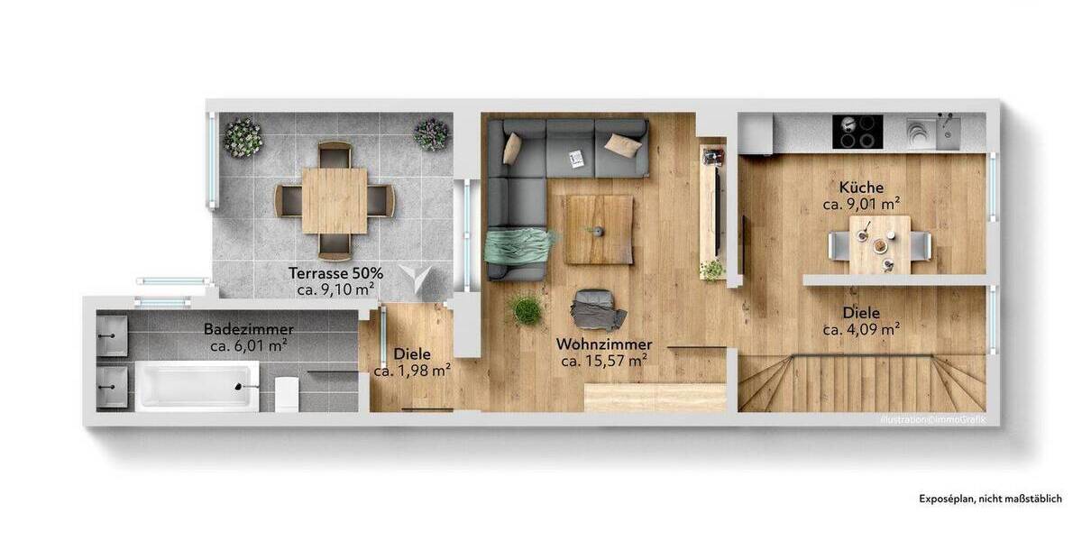 Reihenmittelhaus Karlsbad Spielberg - 5 Zimmer, 104 m&sup2;, 269.000&euro; | Angebot:26392560