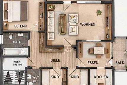 Wohnung Baden-Baden Balg - 5 Zimmer, 107 m&sup2;, 1.200&euro; | Angebot:27625206