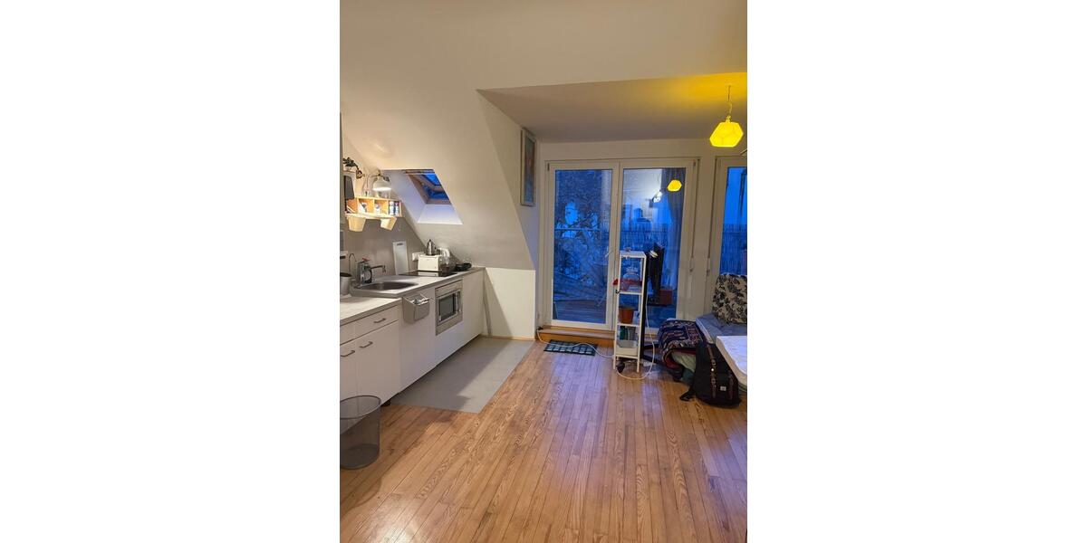 Sanierte 1-Zimmer-DG-Wohnung mit großem Balkon 1 zimmer