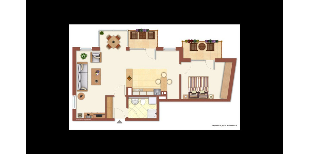 Etagenwohnung Karlsruhe Daxlanden - 2 Zimmer, 63 m&sup2;, 249.000&euro; | Angebot:24711849