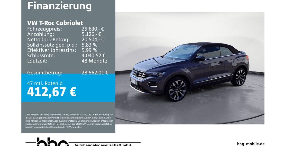 VW T-Roc 44.200 km 23.990 &euro; Durmersheim 76448
