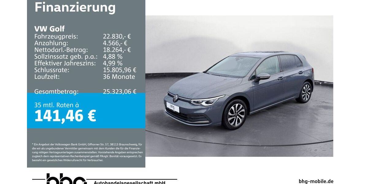 VW Golf 54.822 km 22.830 € Durmersheim 76448