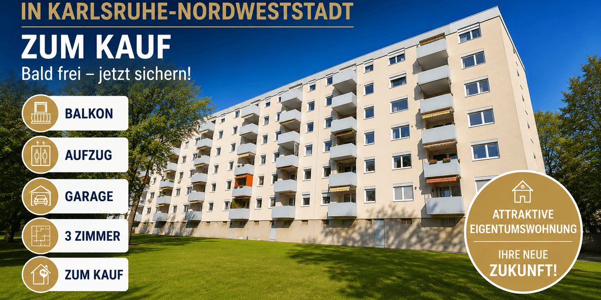 Etagenwohnung Karlsruhe Knielingen - 3 Zimmer, 80 m&sup2;, 346.000&euro; | Angebot:26064186