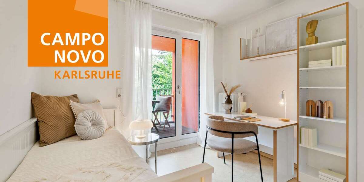 Wohnung zum Mieten in Karlsruhe 435 € 18.08 m² 1 zimmer