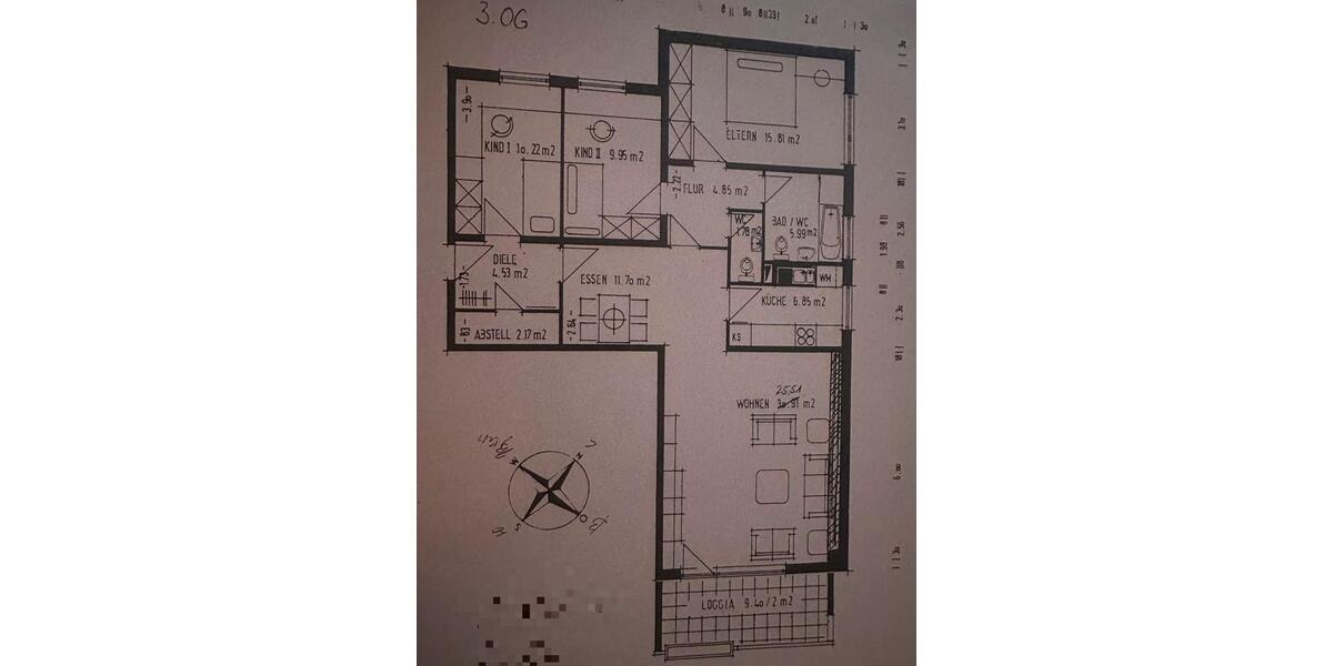 Etagenwohnung Rastatt - 4 Zimmer, 105 m&sup2;, 370.000&euro; | Angebot:27168404