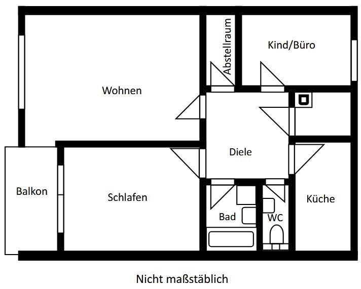 Etagenwohnung Eggenstein-Leopoldshafen Leopoldshafen - 3 Zimmer, 77 m&sup2;, 280.000&euro; | Angebot:27024135