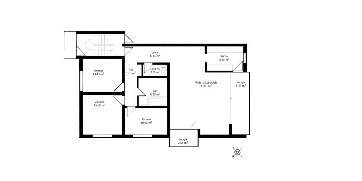 Etagenwohnung Rastatt - 4 Zimmer, 124 m&sup2;, 358.000&euro; | Angebot:26507361
