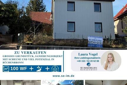 Großes Grundstück, Sanierungsobjekt mit Scheune und viel Potenzial in Büchenbronn 4 zimmer