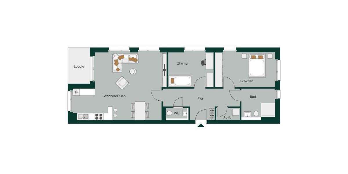 Etagenwohnung Karlsruhe / Waldstadt Waldstadt - 3 Zimmer, 92 m&sup2;, 619.500&euro; | Angebot:24708666