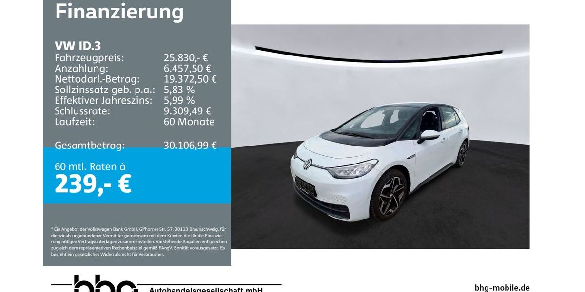 VW ID.3 65.002 km 25.330 &euro; Ettlingen 76275