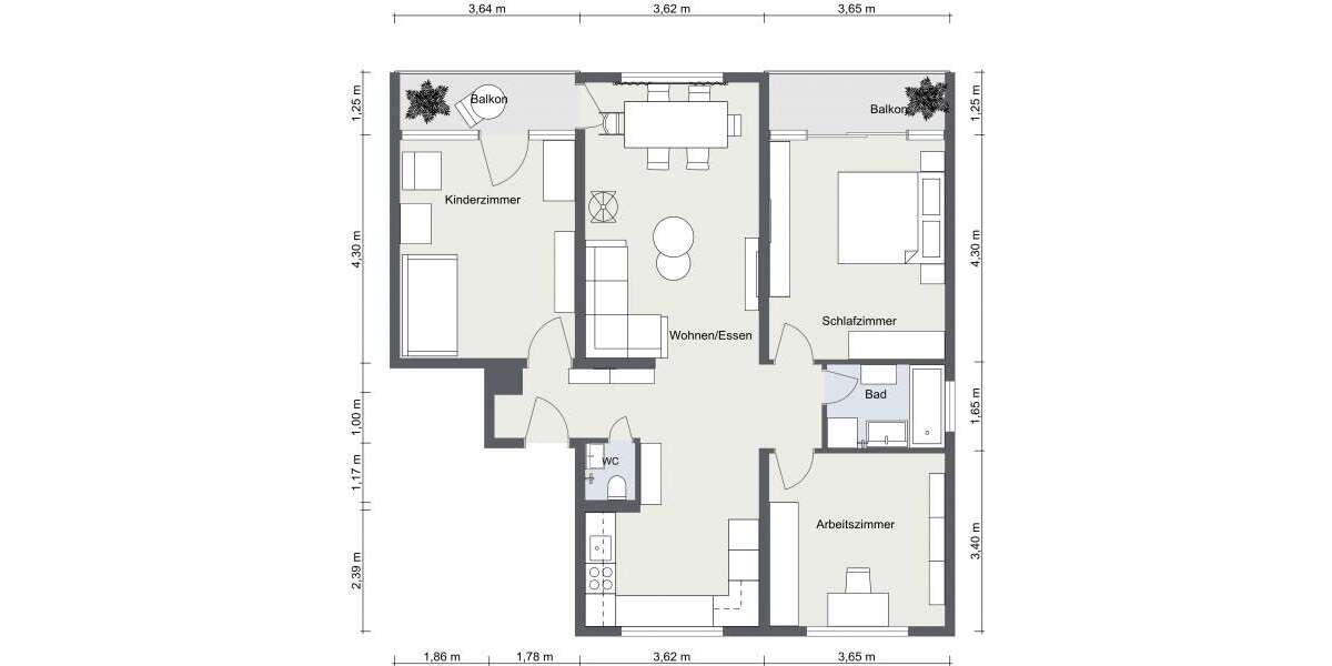4 Zimmer, 2 Balkone & über 5 % Rendite – attraktive Wohnung nahe Mercedes-Benz - Etagenwohnung Rastatt | Angebot:27329566