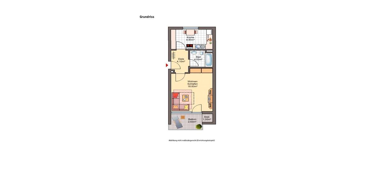 Hochparterre Karlsruhe Südstadt - 1 Zimmer, 45 m&sup2;, 1.500&euro; | Angebot:26383113