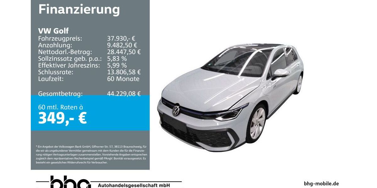 VW Golf 5.369 km 37.930 &euro; Ettlingen 76275