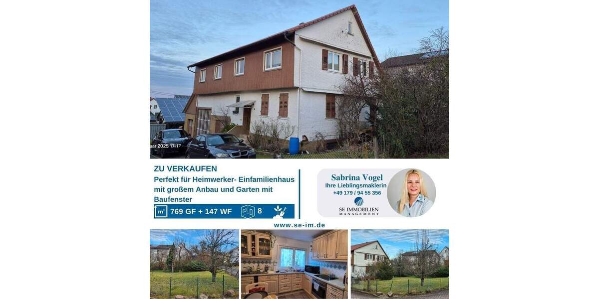 Perfekt für Heimwerker - Einfamilienhaus mit großem Anbau - und Garten mit Baufenster 8 zimmer