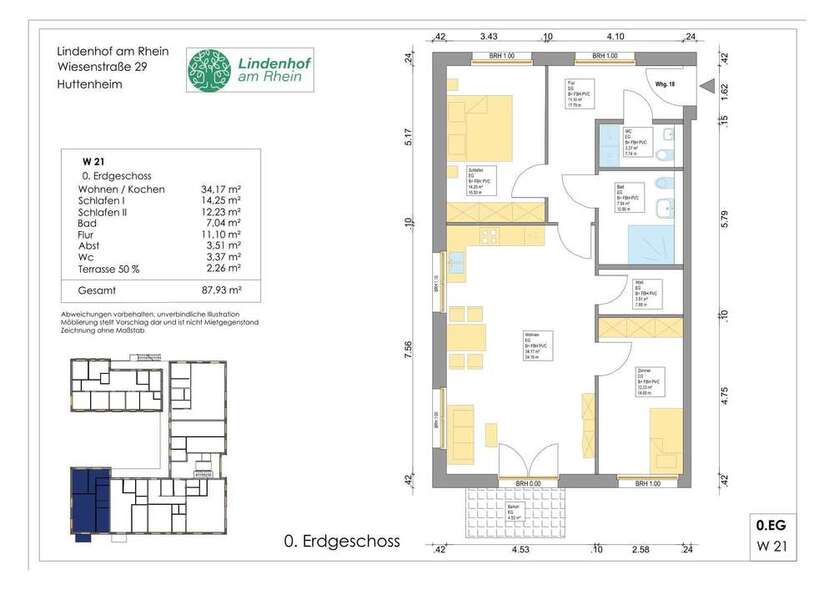 Wohnung zum Kaufen in Huttenheim 386.300 € 87.93 m²