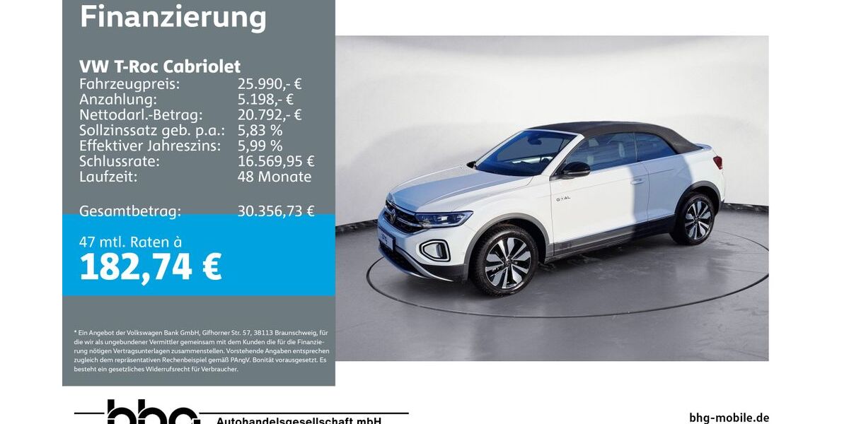 VW T-Roc 25.365 km 25.990 &euro; Durmersheim 76448