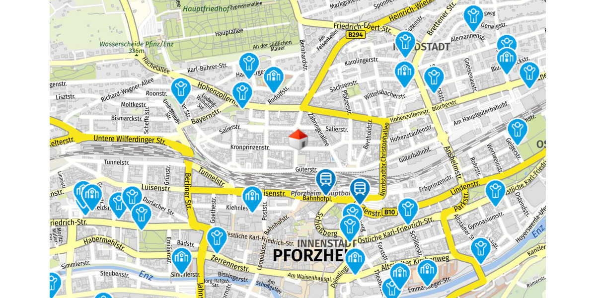 Moderne 3 Zimmer Wohnung in zentraler lage - Etagenwohnung Pforzheim Innenstadt | Angebot:27333201