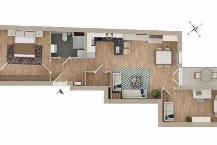 Wohnung zum Kaufen in Karlsruhe 414.000 € 72.2 m² 3 zimmer