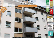 WOHNKOMFORT: Teilmöblierte 2-Zimmerwohnung mit Einbauküche und Balkon in Durlach
