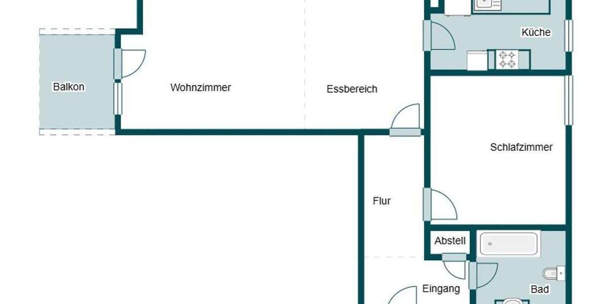 Etagenwohnung Rastatt - 2 Zimmer, 60 m&sup2;, 169.000&euro; | Angebot:25748761